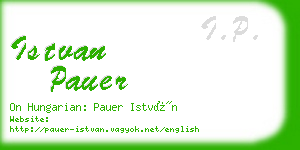 istvan pauer business card